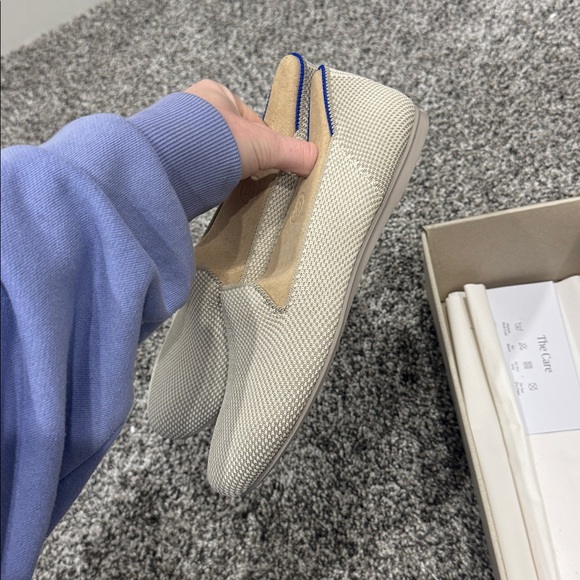 New Rothy’s Linen Double Stitch Loafers Sz 7 - Picture 3 of 4